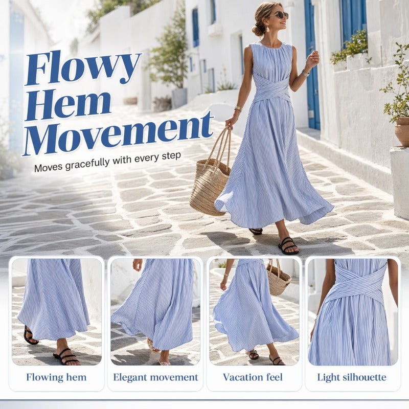 Limited-time 50% off⏰Women Casual Striped Maxi Dress