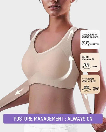 Front Closure Cross-Back Wireless Support Bra