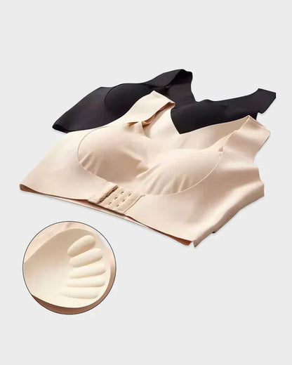 Front Closure Cross-Back Wireless Support Bra