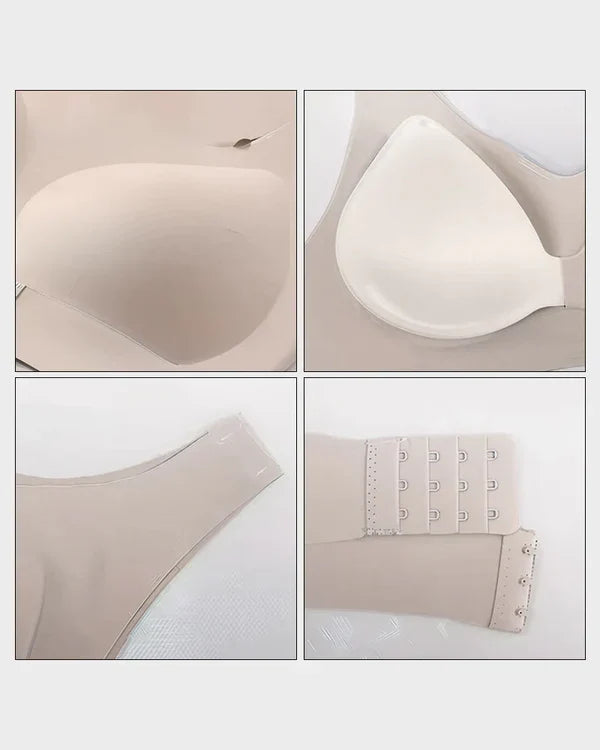 Front Closure Cross-Back Wireless Support Bra
