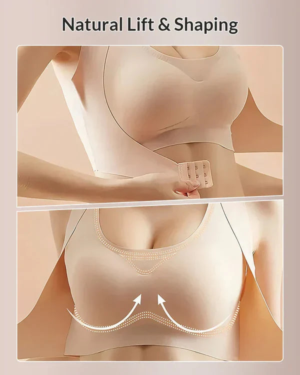 Front Closure Cross-Back Wireless Support Bra