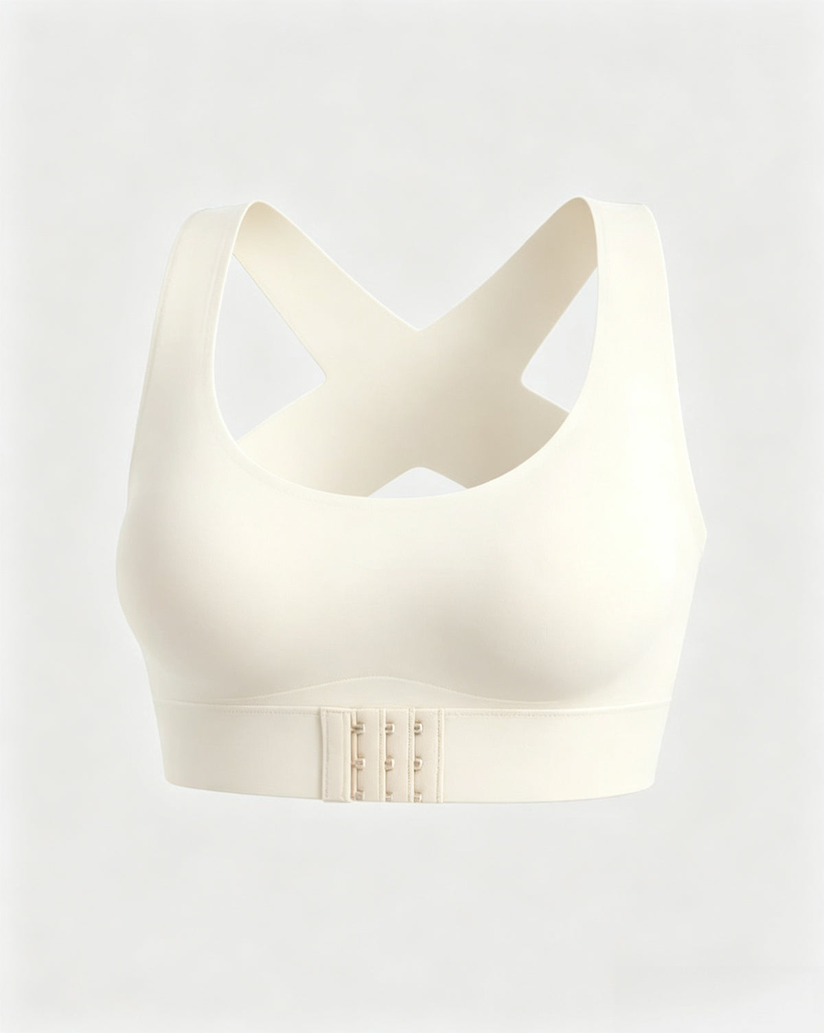 Front Closure Cross-Back Wireless Support Bra