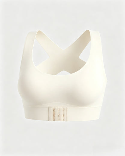 Front Closure Cross-Back Wireless Support Bra