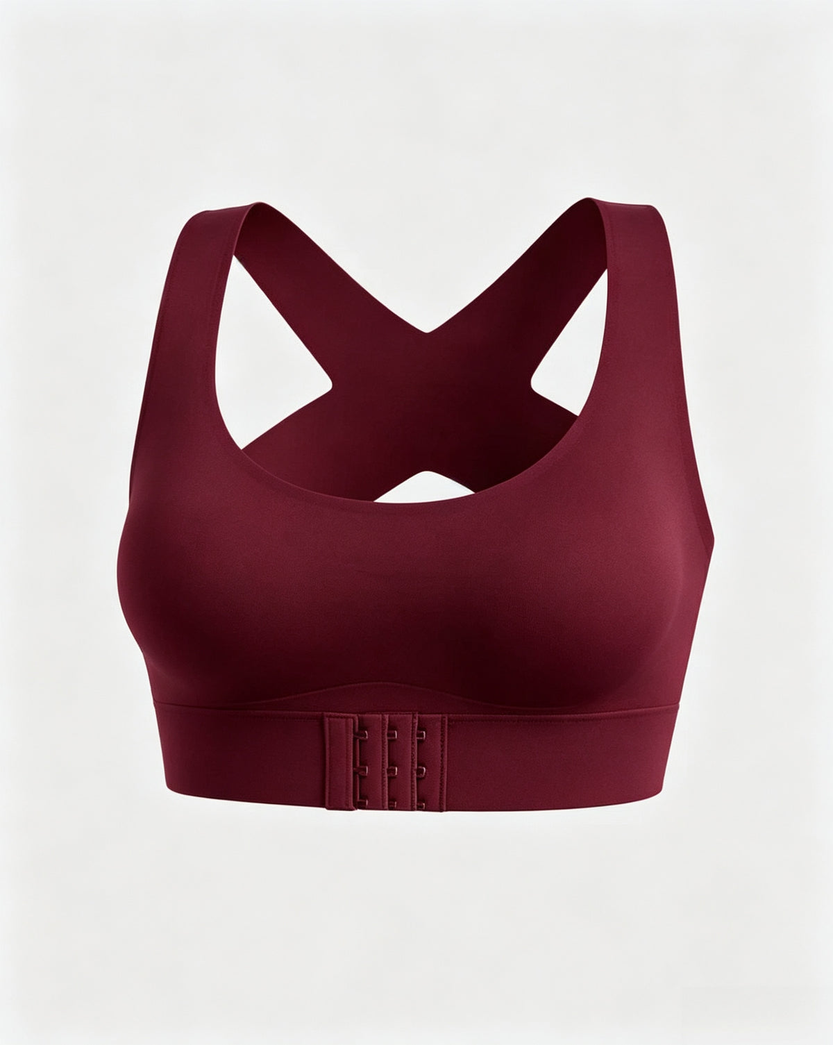Front Closure Cross-Back Wireless Support Bra