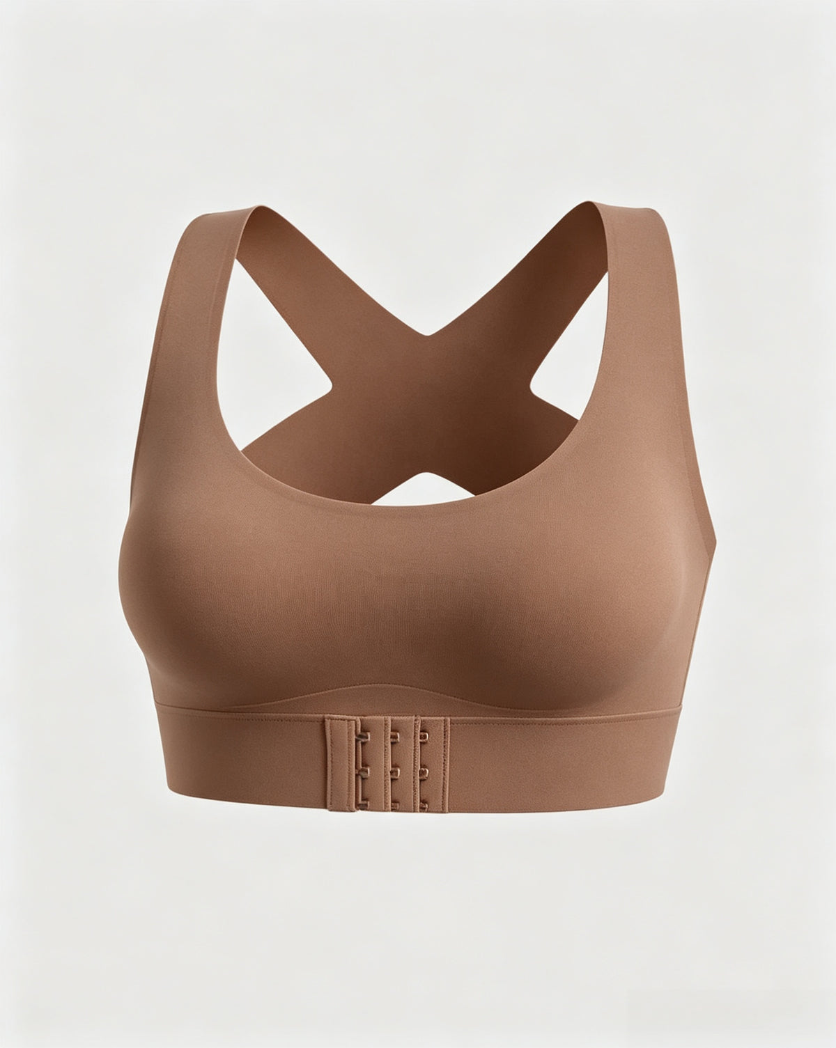 Front Closure Cross-Back Wireless Support Bra