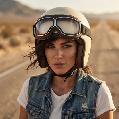 🔥 Vintage Motorcycle Goggles (Fits Over Glasses)