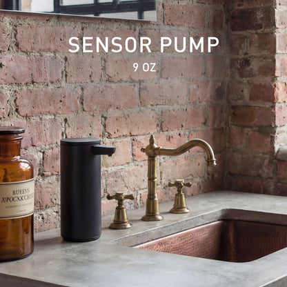 Liquid Sensor Pump, 9 oz Automatic Soap Dispenser for Kitchen and Bathroom, Touchless Motion Sensor, Variable Dispense, Rechargeable, No-Drip Spout, High-Grade Brushed Stainless Steel