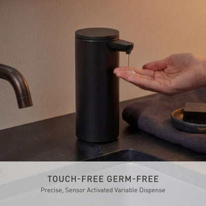 Liquid Sensor Pump, 9 oz Automatic Soap Dispenser for Kitchen and Bathroom, Touchless Motion Sensor, Variable Dispense, Rechargeable, No-Drip Spout, High-Grade Brushed Stainless Steel