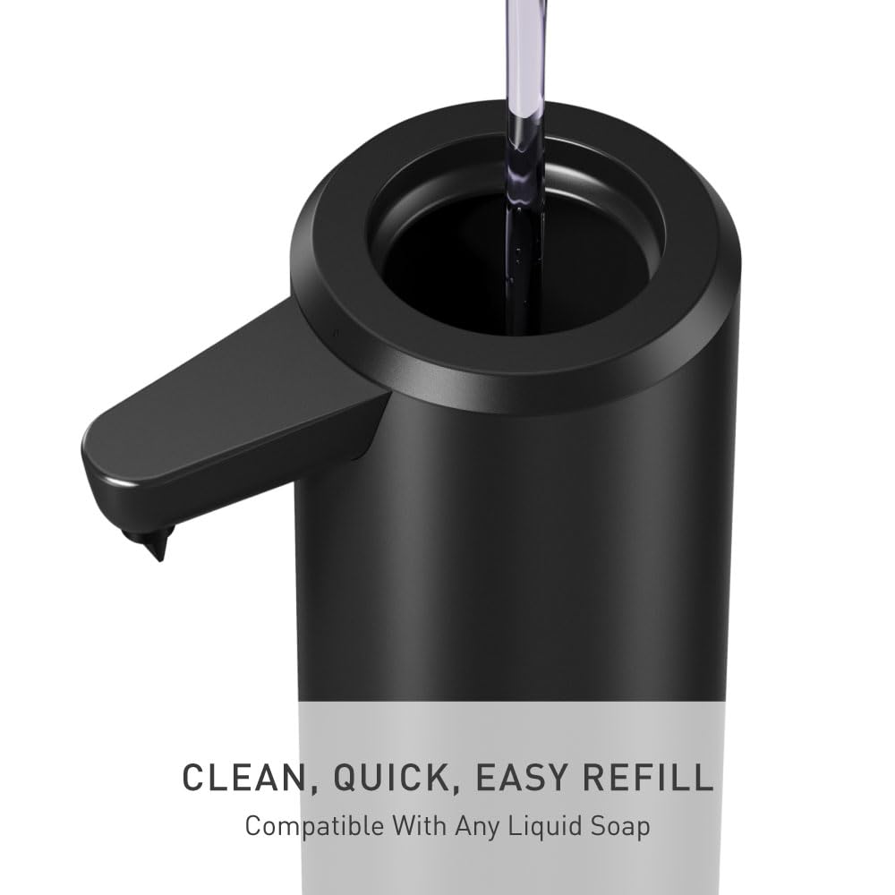 Liquid Sensor Pump, 9 oz Automatic Soap Dispenser for Kitchen and Bathroom, Touchless Motion Sensor, Variable Dispense, Rechargeable, No-Drip Spout, High-Grade Brushed Stainless Steel