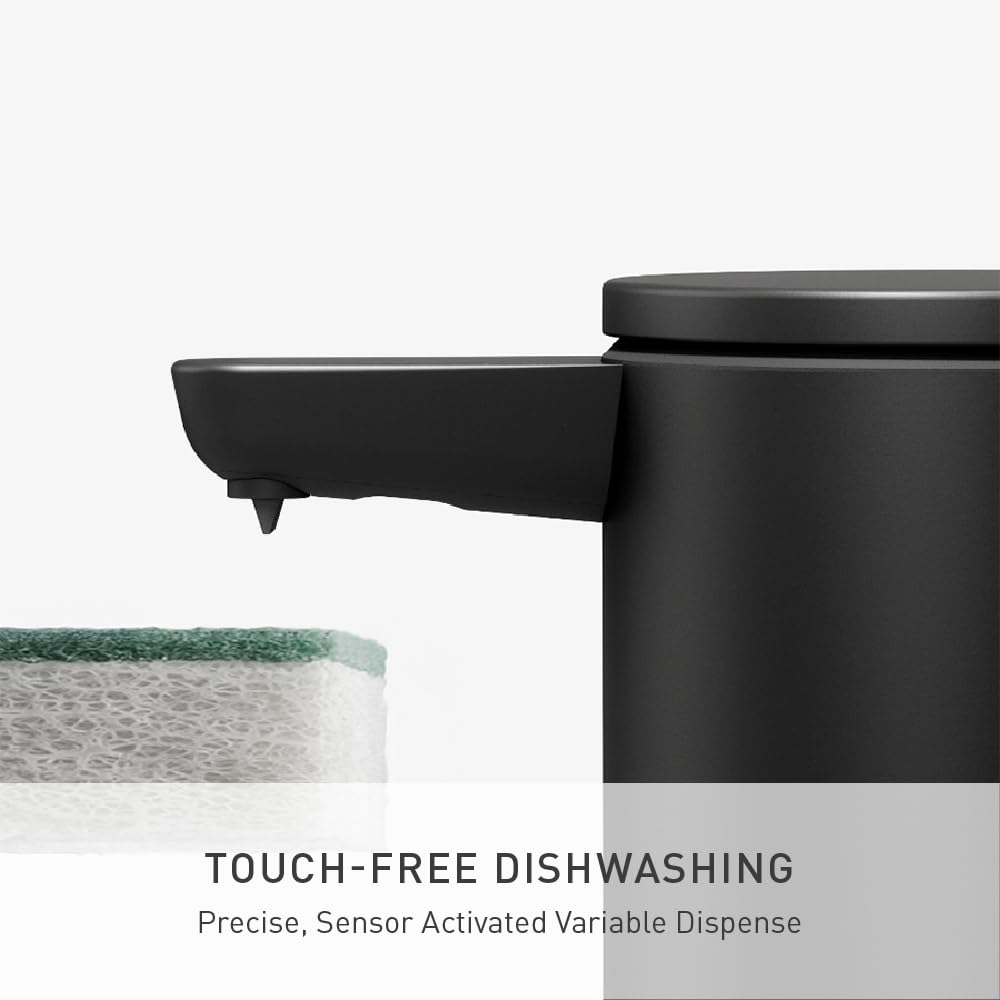 Liquid Sensor Pump, 9 oz Automatic Soap Dispenser for Kitchen and Bathroom, Touchless Motion Sensor, Variable Dispense, Rechargeable, No-Drip Spout, High-Grade Brushed Stainless Steel