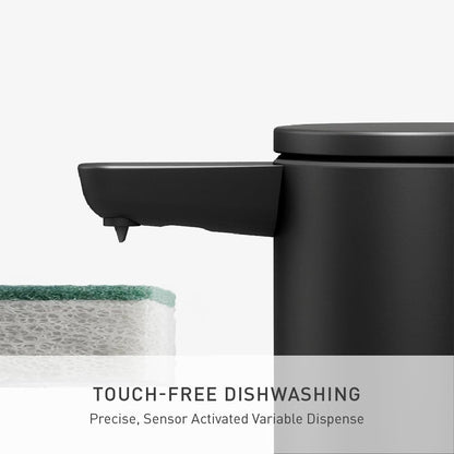 Liquid Sensor Pump, 9 oz Automatic Soap Dispenser for Kitchen and Bathroom, Touchless Motion Sensor, Variable Dispense, Rechargeable, No-Drip Spout, High-Grade Brushed Stainless Steel
