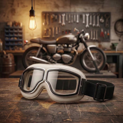 🔥 Vintage Motorcycle Goggles (Fits Over Glasses)