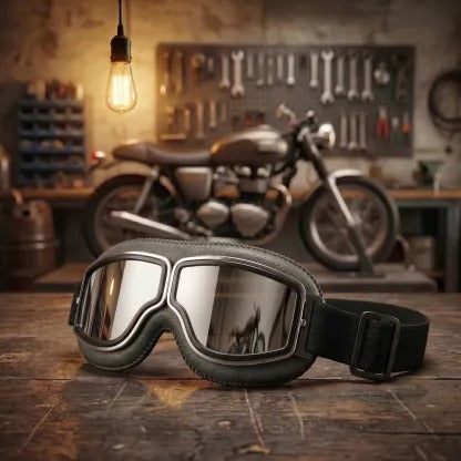 🔥 Vintage Motorcycle Goggles (Fits Over Glasses)