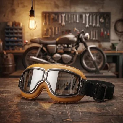 🔥 Vintage Motorcycle Goggles (Fits Over Glasses)