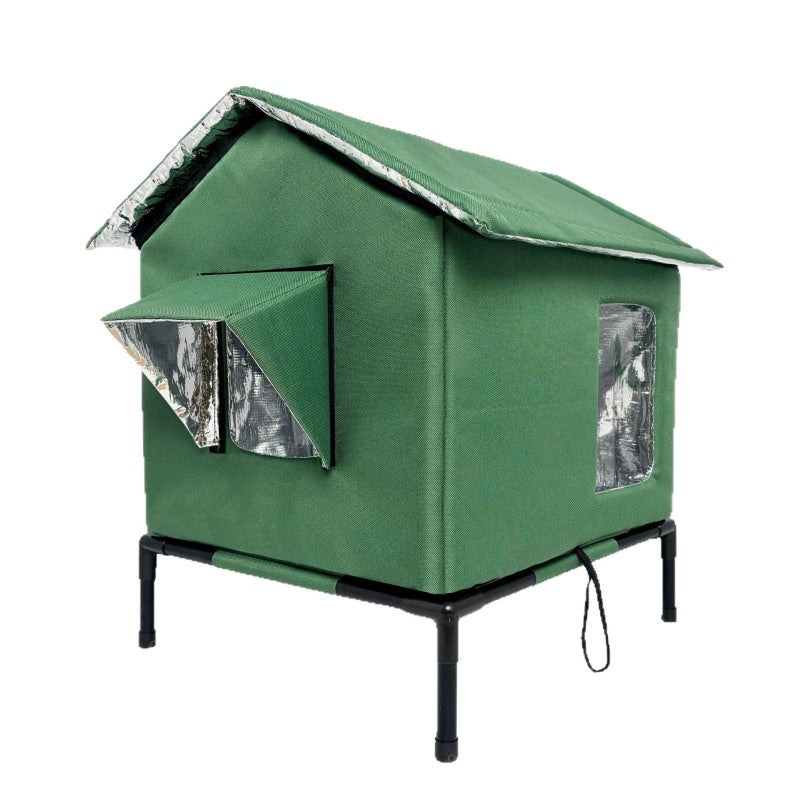 🐱 LIMITED-TIME 50% OFF! All-Weather Elevated Outdoor Cat House – Waterproof, Thermal Lining, Foldable✨