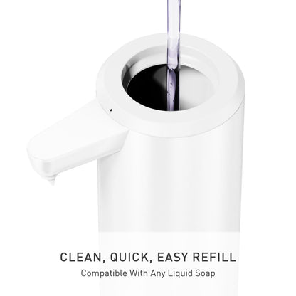 Liquid Sensor Pump, 9 oz Automatic Soap Dispenser for Kitchen and Bathroom, Touchless Motion Sensor, Variable Dispense, Rechargeable, No-Drip Spout, High-Grade Brushed Stainless Steel